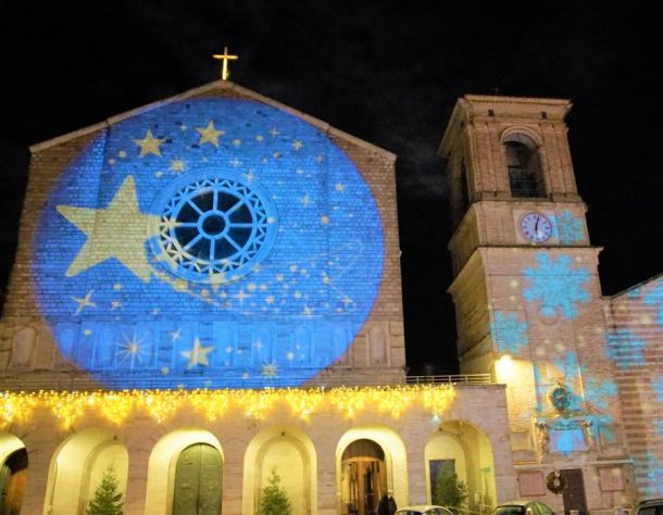 Luci proiettati chiesa bastia installazione a Perugia, Terni e centro italia 